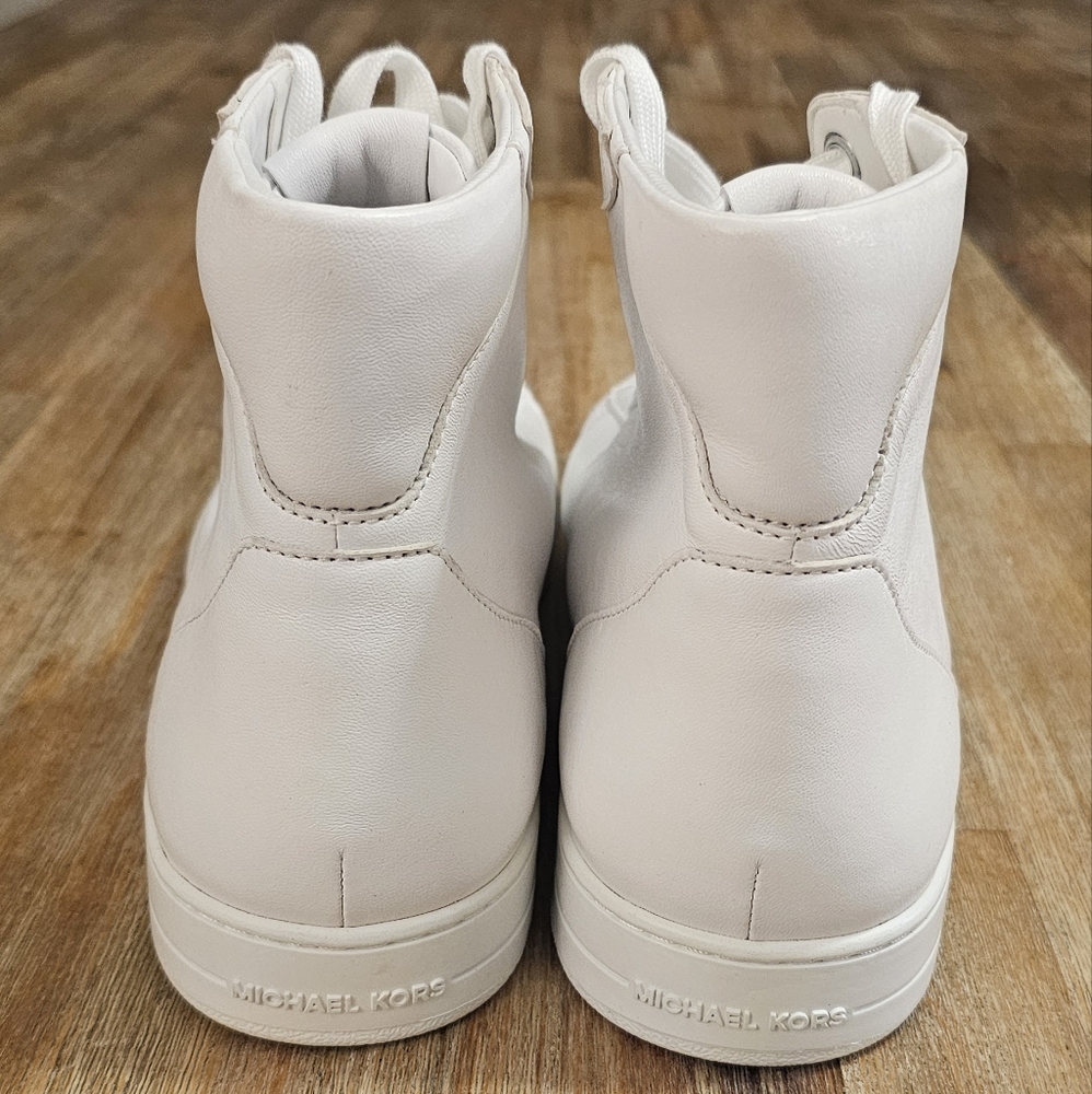MICHAEL KORS Mens / Boys Keating Leather High-Top Sneakers. - Picture 5 of 8